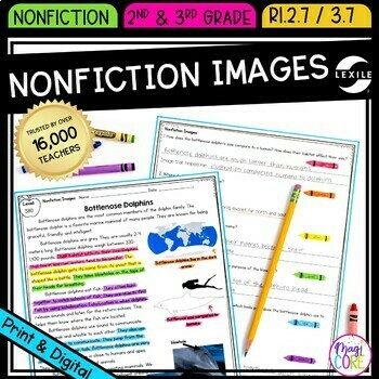 Preview of Nonfiction Text Features Reading Comprehension Passages Questions RI.2.7 RI.3.7