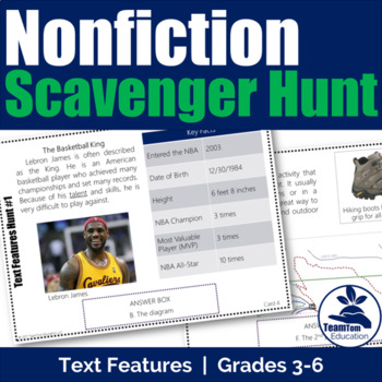 Preview of Nonfiction Text Features Scavenger Hunt #1 [STAAR]