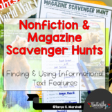 Nonfiction Text Features Scavenger Hunts + Worksheets | Re