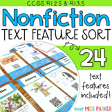 Nonfiction Text Features Sort Activity