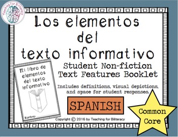 Preview of Nonfiction Text Features Student Booklet (Spanish)