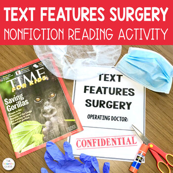 Preview of Nonfiction Text Features Surgery Activity | Editable