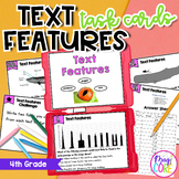Nonfiction Text Features Task Cards 4th 5th Grade RI.4.7 R