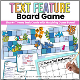 Nonfiction Text Features Task Cards & Board Game | Shark T