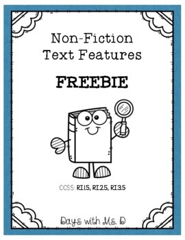 Preview of Nonfiction Text Features Vocabulary Cards