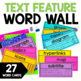 Nonfiction Text Features Word Wall