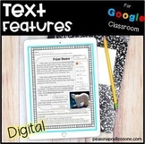 Nonfiction Text Features Worksheets Winter Animals Digital