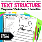 Nonfiction Text Structure Activities and Worksheets