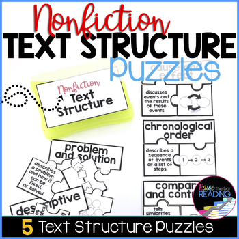 Preview of Nonfiction Text Structure Activity | 5 Nonfiction Text Structure Puzzles