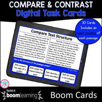 Preview of Nonfiction Text Structure Boom Cards - 4th & 5th Grade Digital Task Cards