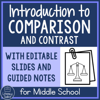 Preview of Nonfiction Text Structure Comparison Contrast Introduction Slides & Guided Notes