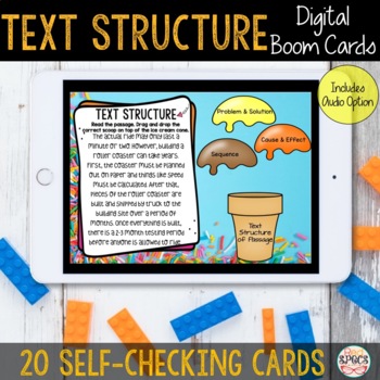 Preview of Nonfiction Text Structure Digital Boom Cards