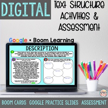 Preview of Nonfiction Text Structure Digital Bundle: Distance Learning