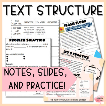 Preview of Nonfiction Text Structure - Lesson, notes, and activities | 4th, 5th, and 6th