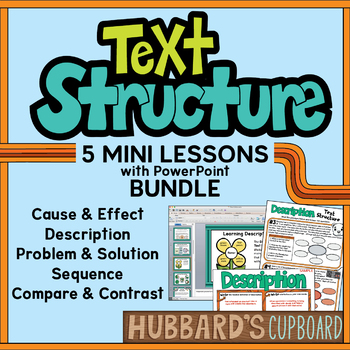 Preview of Nonfiction Text Structure Mini-Lessons Bundle w/ PowerPoint and Student Handouts