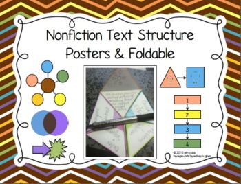 Preview of Nonfiction Text Structure Poster Set and Foldable