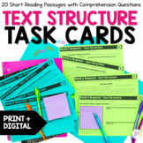 Nonfiction Text Structure Reading Passage Task Cards