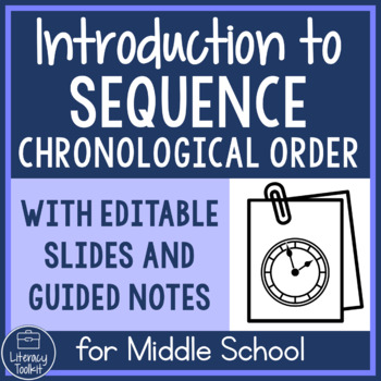 Preview of Nonfiction Text Structure Sequence Chronological Slides Guided Notes & Worksheet