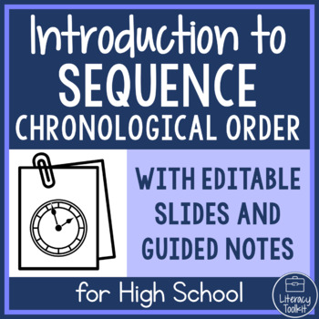 Preview of Nonfiction Text Structure Sequence Chronological Slides Guided Notes & Worksheet