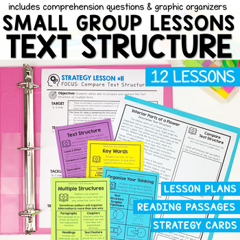 Preview of Nonfiction Text Structure Small Group Reading Activities & Passages