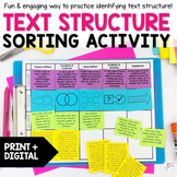 Nonfiction Text Structure Sort - Digital & Print