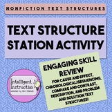 Nonfiction Text Structure: Station Review Activity