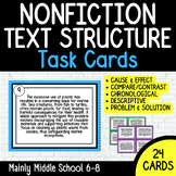 Nonfiction Text Structures TASK CARDS