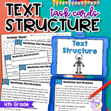 Nonfiction Text Structure Task Cards - 4th & 5th Grade Pra