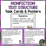 Nonfiction Text Structure Task Cards and Posters for 3rd Grade