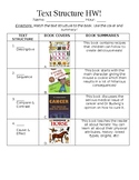 Nonfiction Text Structure Worksheet