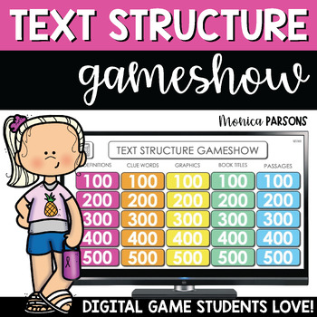 Preview of 4th Grade Nonfiction Text Structures Reading Skills ELA Test Prep Digital Game