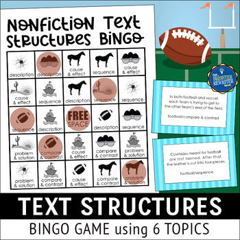 Preview of Nonfiction Text Structures Bingo Game