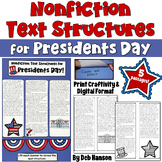 Nonfiction Text Structures Craftivity featuring US preside