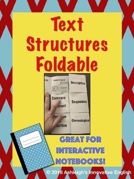 Preview of Nonfiction Text Structures Foldable for Interactive Notebooks