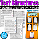 Nonfiction Text Structures: Four Worksheets or Craftivity in Print and Digital