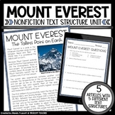 Nonfiction Text Structures Mount Everest Reading Unit: Pri