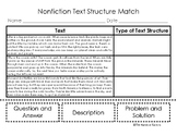 Nonfiction Text Structures: Problem & Solution, Descriptio