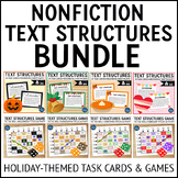 Nonfiction Text Structures Task Cards and Games Bundle