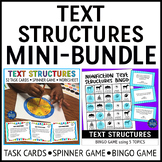 Nonfiction Text Structures Task Cards and Games Bundle