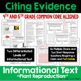 Citing Evidence: Informational Text Dependent Questions "P