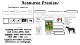 Nonfiction Text and Graphic Features Cut and Paste, Matchi