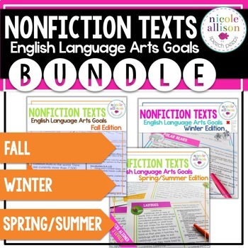 Preview of Nonfiction Texts with English Language Arts Targets BUNDLE
