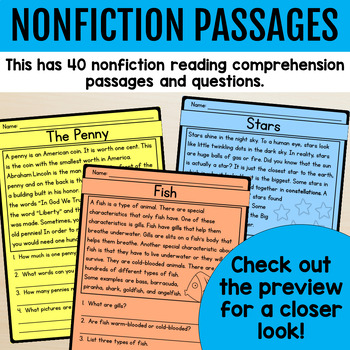 Reading Prehension Passages And Questions Nonfiction