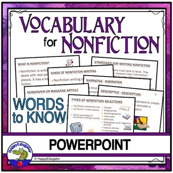 Preview of Nonfiction Vocabulary You Should Know PowerPoint