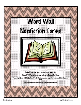 Preview of Nonfiction Word Wall Cards