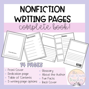 Preview of Nonfiction Writing Book Template