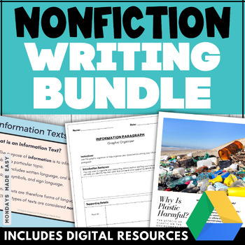 Preview of Nonfiction Writing Bundle - Information Text Lessons and Writing Activities OLC