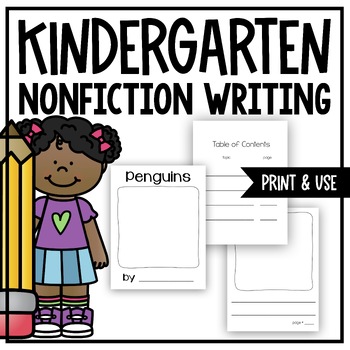 Preview of Nonfiction Kindergarten Writing