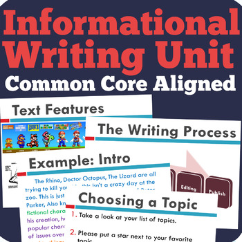 Preview of Nonfiction / Informational Writing Unit  (Common Core Aligned)