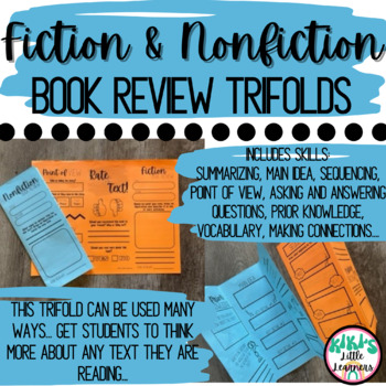 Preview of Nonfiction and Fiction Book Reviews (Trifold)